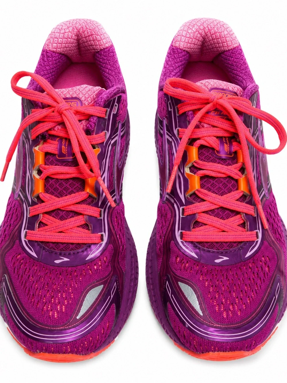 Women's Purple Running Sneakers with Pink Accents Ghost8 breathable size 7- 0840